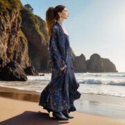 MAI Mystic Grove Velvet Kimono Duster | Boho Floral Long Jacket & Festival - Image 9