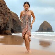 Bichi Sarong – Hand-Printed Boho Cotton Wrap with Shimmering Gold Foil | ZinniaPearl - Image 8