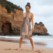 Bichi Boho Cotton Sarong – Hand-Printed Block Print Beach Wrap | ZinniaPearl - Image 8