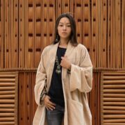 Sandstone Velvet Kimono Jacket | Solid Boho Outerwear | Mei by ZinniaPearl - Image 6