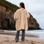 Sandstone Velvet Kimono Jacket | Solid Boho Outerwear | Mei by ZinniaPearl - Image 9