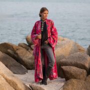 Velvet Kimono Duster | Plus Size Boho Floral Jacket – Rouge MAI by ZinniaPearl