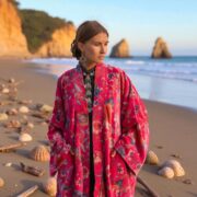 Velvet Kimono Duster | Plus Size Boho Floral Jacket – Rouge MAI by ZinniaPearl - Image 10