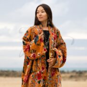 Golden Ember Kimono – A Velvet Duster of Boho Flowers for Every Body | Mei by ZinniaPearl - Image 4