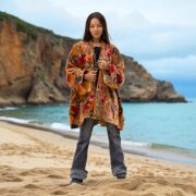 Golden Ember Kimono – A Velvet Duster of Boho Flowers for Every Body | Mei by ZinniaPearl - Image 7