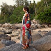 Hand Quilted Patchwork Cotton Kimono Duster Coat – Adhirsa Shobu - Image 2