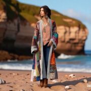 Hand Quilted Patchwork Cotton Kimono Duster Coat – Adhirsa Shobu - Image 7