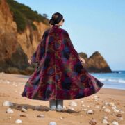 Plus Size Velvet Kimono Duster | Boho Robe in Sangria Red – Harper Jade - Image 8