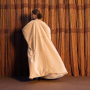 Plus Size Velvet Kimono Duster: Sandstone Cotton Robe, Boho Coat – Harper Jade - Image 6