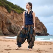 Boho Patchwork Harem Pants – Handmade Cotton Trousers | Spiritu in Cedar Drift - Image 7