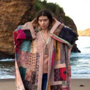 Hand Quilted Patchwork Cotton Kimono Duster Coat – Blush Shobu - Image 10