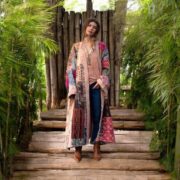 Hand Quilted Patchwork Cotton Kimono Duster Coat – Blush Shobu - Image 6