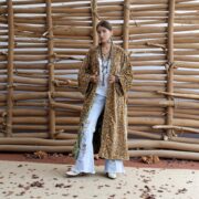 Velvet Kimono Jacket | Citrine Bloom Yellow | Plus Size Boho Duster - Image 5