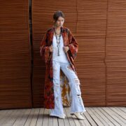 MAI Lotus Spice Velvet Kimono Duster | Handmade Boho Floral Jacket - Image 5