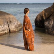 Sunset Clay Tie-Dye Jumpsuit – Plus Size Cotton Harem Romper | Sadie by ZinniaPearl - Image 2