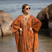 Sunset Clay Tie-Dye Jumpsuit – Plus Size Cotton Harem Romper | Sadie by ZinniaPearl - Image 4