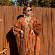 Sunset Clay Tie-Dye Jumpsuit – Plus Size Cotton Harem Romper | Sadie by ZinniaPearl - Image 6