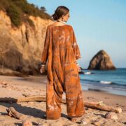 Sunset Clay Tie-Dye Jumpsuit – Plus Size Cotton Harem Romper | Sadie by ZinniaPearl - Image 9