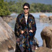 Harper Jade Velvet Kimono Duster – Nebula Garden | Plus Size Boho Floral Coat by ZinniaPearl - Image 4