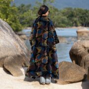 Harper Jade Velvet Kimono Duster – Nebula Garden | Plus Size Boho Floral Coat by ZinniaPearl - Image 3