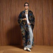 Harper Jade Velvet Kimono Duster – Nebula Garden | Plus Size Boho Floral Coat by ZinniaPearl - Image 5