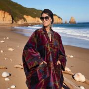 Plus Size Velvet Kimono Duster | Boho Robe in Sangria Red – Harper Jade - Image 10