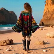Plus Size Tie-Dye Kimono Dress with Pockets – Heartfire Festival Tunic | Kumo - Image 8