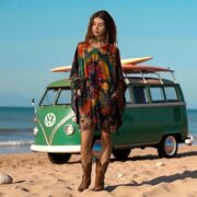 Plus Size Tie-Dye Kimono Dress with Pockets – Sundragon Festival Tunic | Kumo - Image 5